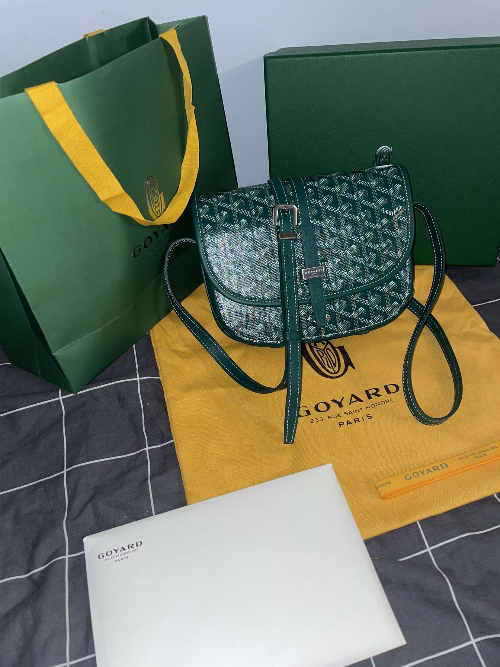 Sac Belvédère Goyard green leather facture – Ringo shopping