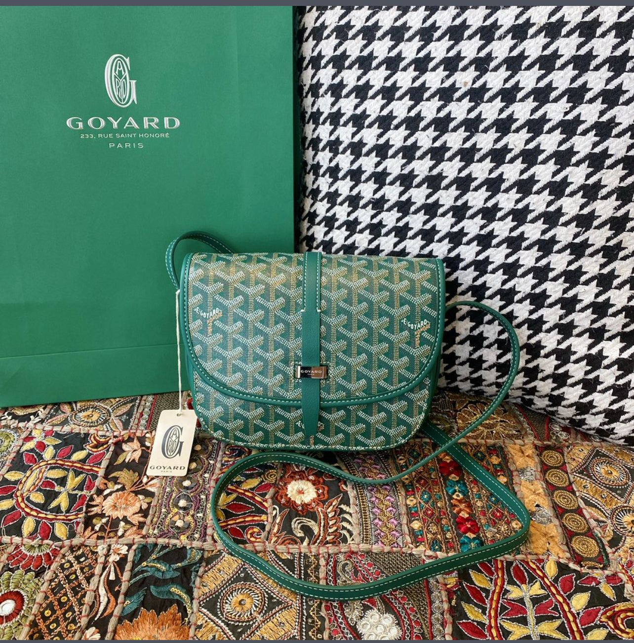 Sac Belvédère Goyard green leather facture – Ringo shopping
