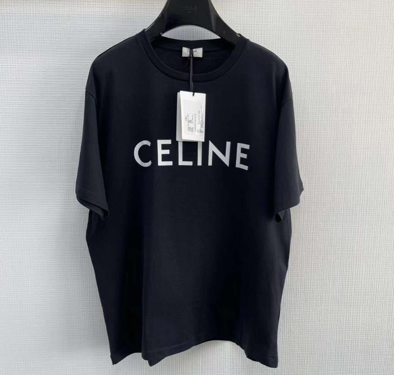 Shop CELINE Celine t-shirt in cotton (2X764671Q.01EA, 2X764671Q.38AW) by  _NOIR_